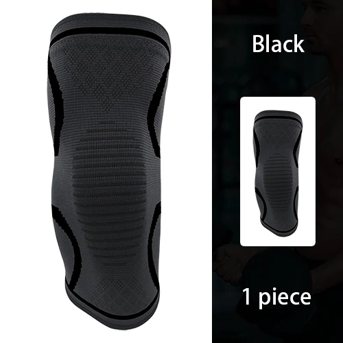 1 шт. дышащий тепло Баскетбол Футбол Спортивная безопасность Kneepad Волейбол Наколенники Training эластичные сапоги до колена Поддержка Колено защиты - Цвет: Black