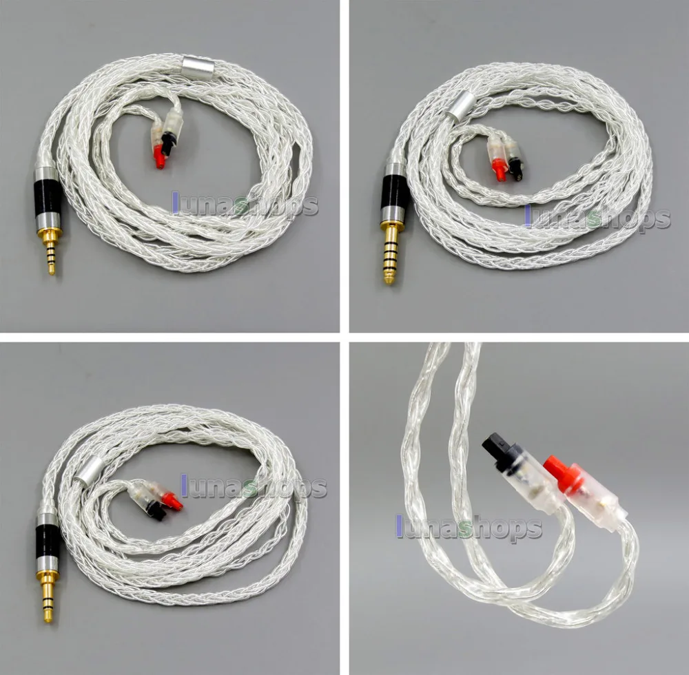 

8 core Balanced Pure Silver Plated OCC Earphone Cable For Audio-Technica ATH-IM50 IM70 IM03 IM02 01 LN006094