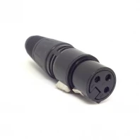 Коннектор XLR папа с защелкой в сборе припой тип 3 провода для микрофона аудио