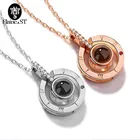 Ожерелье с подвеской в романтическом стиле, цвет розовое золото, 20 шт.лот, 100 языков