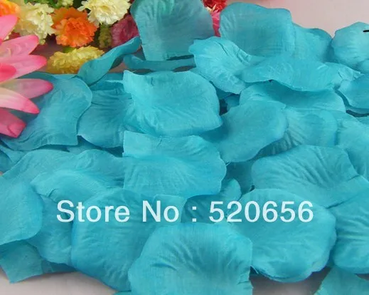 FFree доставка голубой ткани свадьба лепестки роз цветок для свадебного банкета