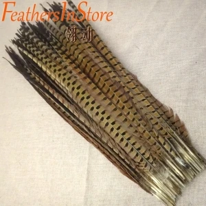 natural 100 шт./лот, красивые натуральные перья фазана на шею, 20-22 дюйма, 50-55 см, длинные черные перья фазана - Цвет: natural