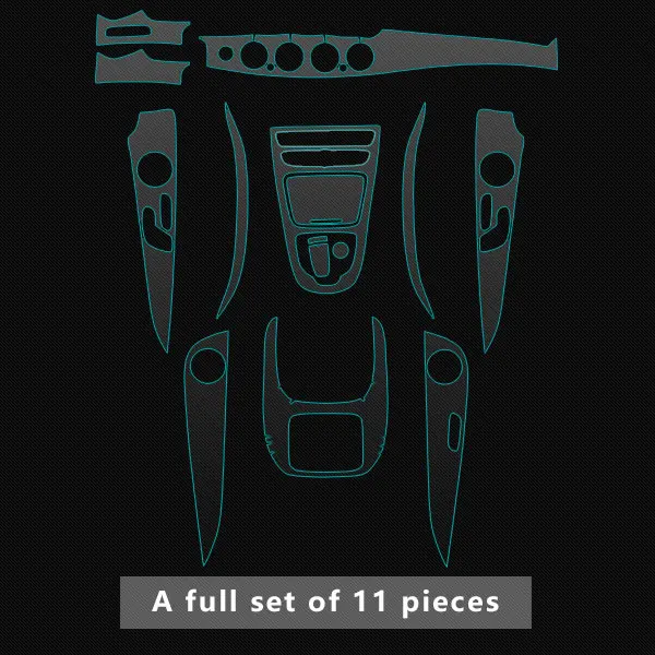 a full of 11 pieces Невидимая Защитная пленка для салона автомобиля, центральная консоль, панель управления, термополиуретановая наклейка для Mercedes Benz E Class W213, аксессуары - Название цвета: a full of 11 pieces