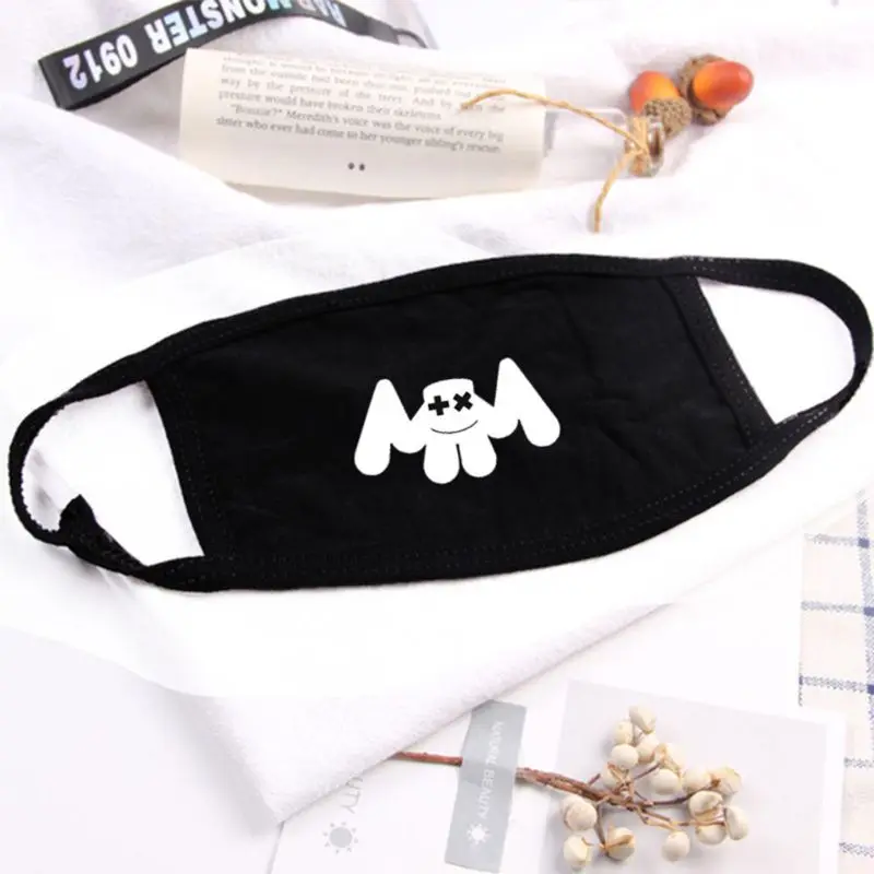 Women Men Harajuku Summer Anti-Dust Mouth Mask Music Hip-Hop DJ Print Luminous Electronic Sound Fan Cotton Respirator Streetwear