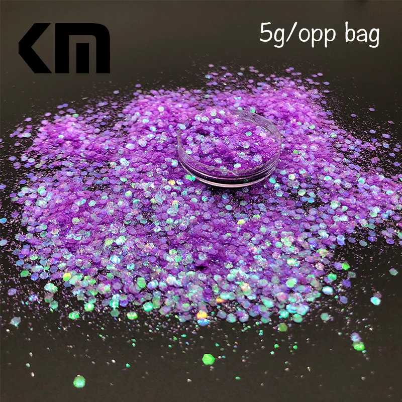 

New 60g/Bag Laser Mixd Rainbow Colorful Iridescent Chunky Glitter Powder Dust Sequins For Body Face Nails Art Party Decorations