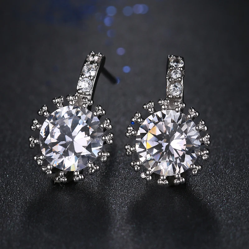 Bettyue Brand Fashion Charm Personality Earrings AAA Cubic Zircon White Gold Color Gothic Style Jewelry For Woman Gift | Украшения и