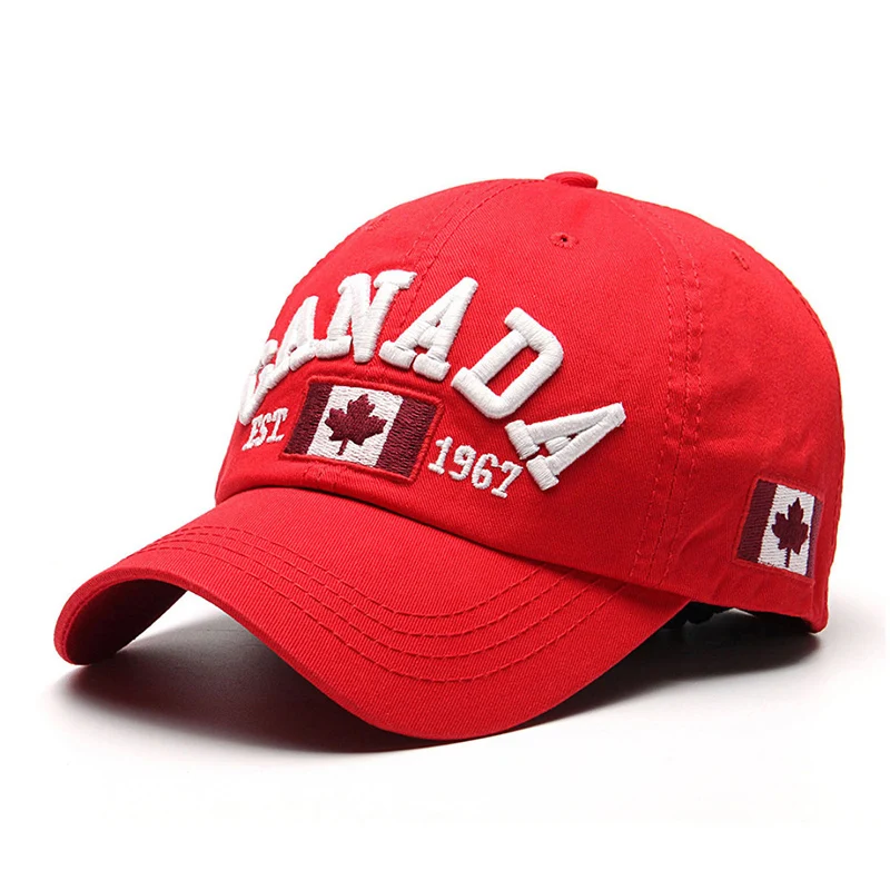 Канадский бейсбольный флаг Канадская Кепка регулируемая бейсболка Snapback для