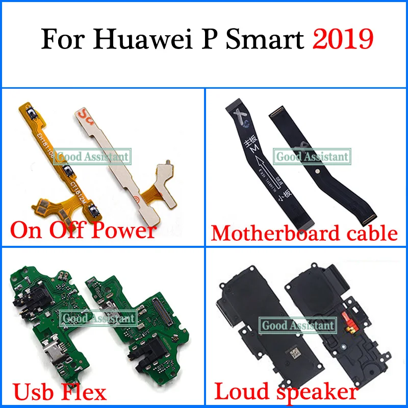 Для Huawei P Smart 2019 POT LX3 L23 LX1 Usb гибкий кабель материнской платы громкий динамик
