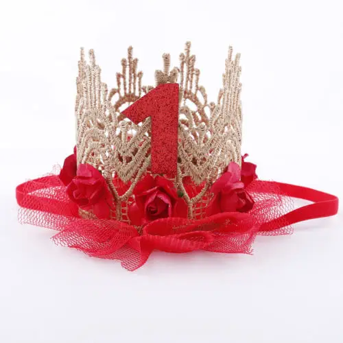 New Children 1St Birthday Party Crown Headwear Flower Hat Baby Hairband Photography Prop Princess Headdress | Мать и ребенок