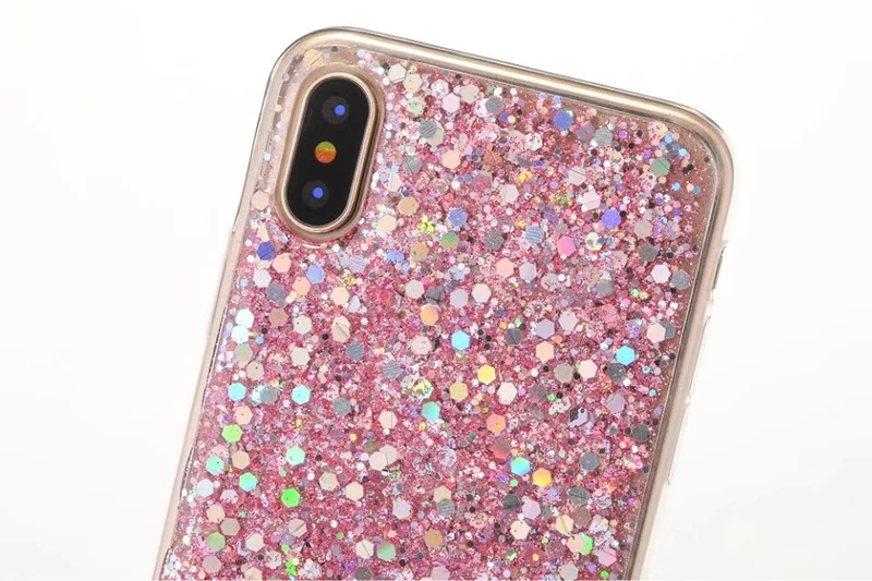 Блестящий блестящий чехол для телефона с блестками для iphone 11, 11Pro, Max, XS, Max, XR, X, 6, 6 S, 7, 8 Plus, цветной блестящий чехол s