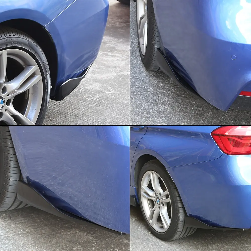 Universal 2PCs Anti Scratch Car Rear Bumper Lip Diffuser Splitter Black For Tesla Model 3 Bmw Ford Volkswagen Audi Peugeot | Автомобили и