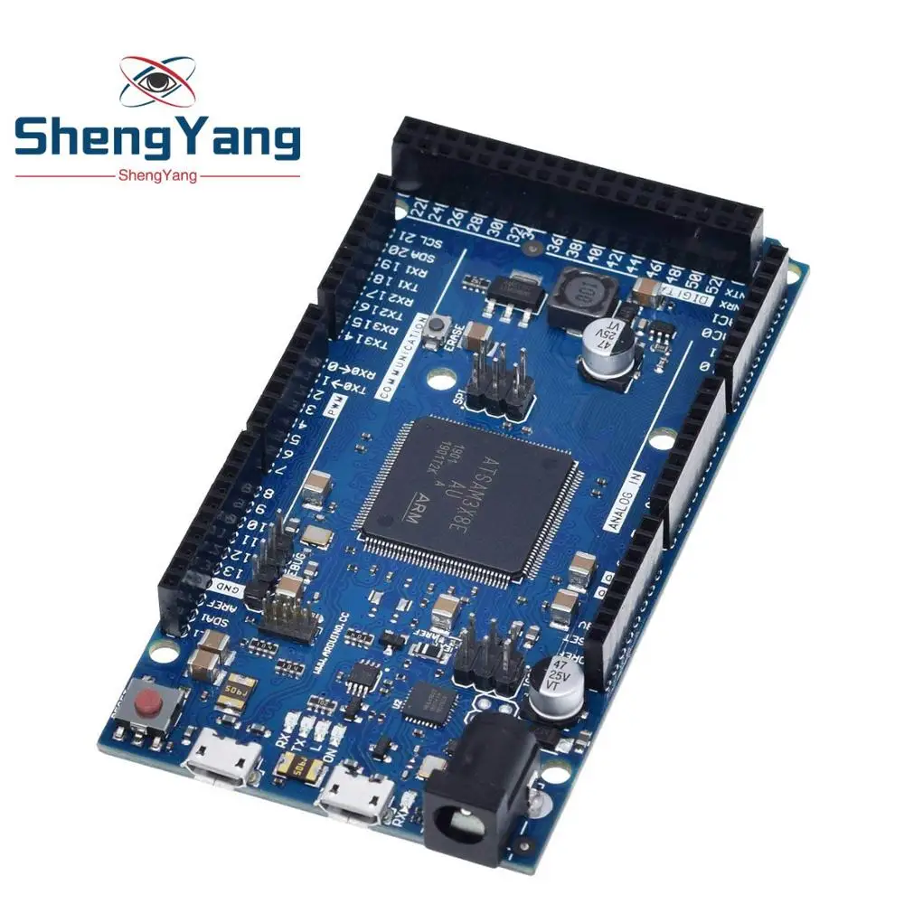 Официальный Совместимость из-за R3 доска SAM3X8E 32-битный ARM Cortex-M3/Mega2560 R3 Duemilanove 2013 для Arduino DUE плата с кабелем - Цвет: Only Board
