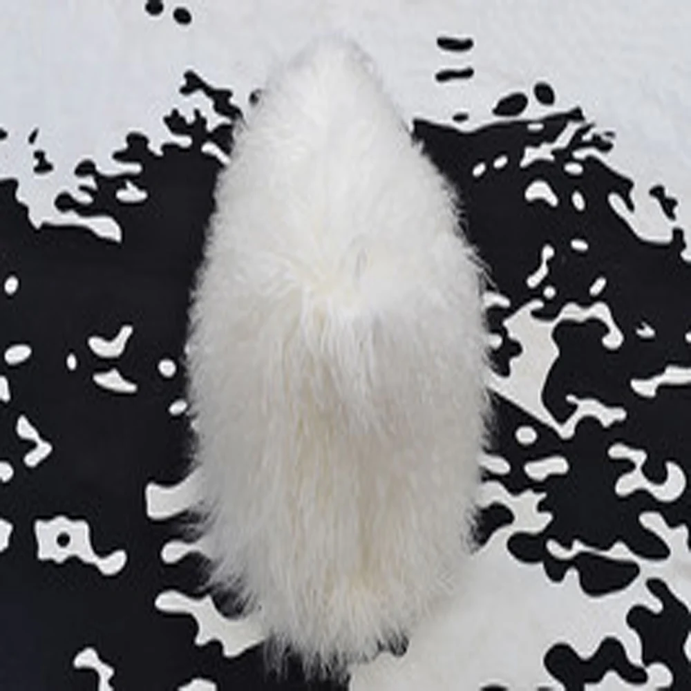 1 шт. двухсторонние наволочки из белого монгольского меха 50 х50 см наволочка