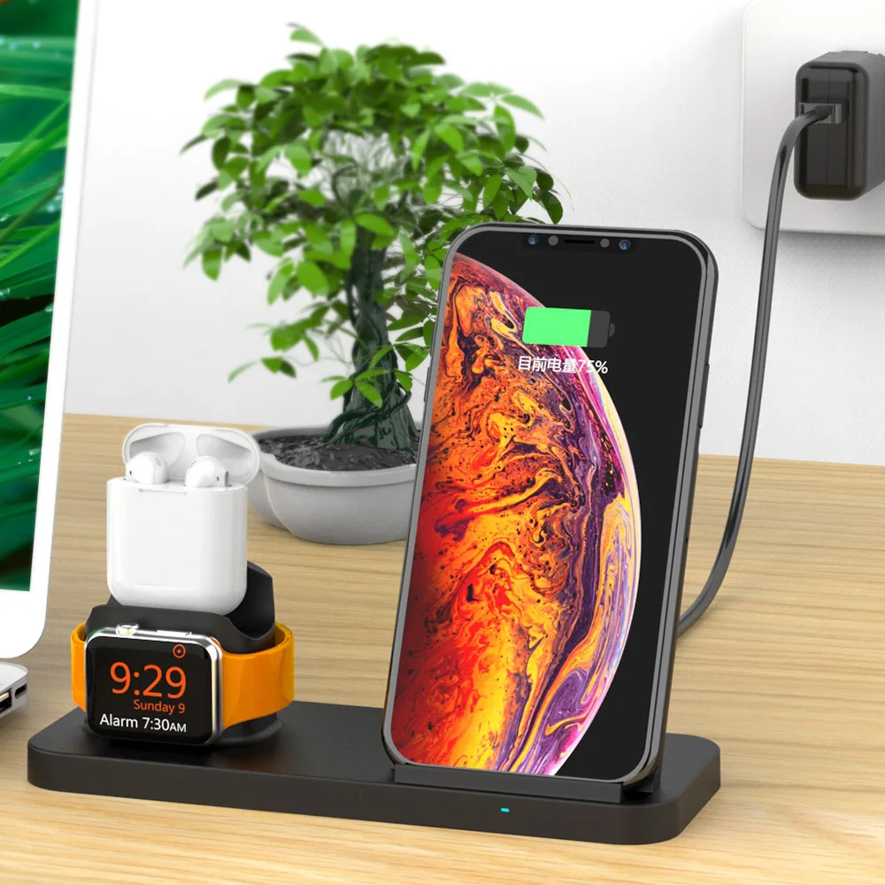 10 Вт QI Беспроводное зарядное устройство для iPhone X XS Max XR 8 samsung S9 S8 Быстрая Зарядка
