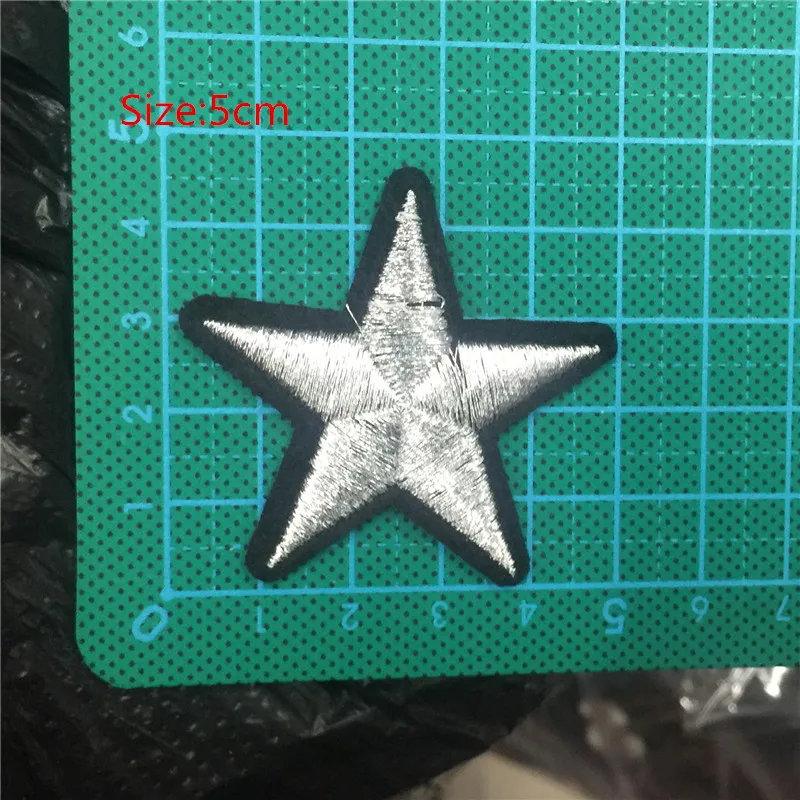 48pcs Gold and silver Star Embroidered Badges Patches For Clothing Sticker | Дом и сад