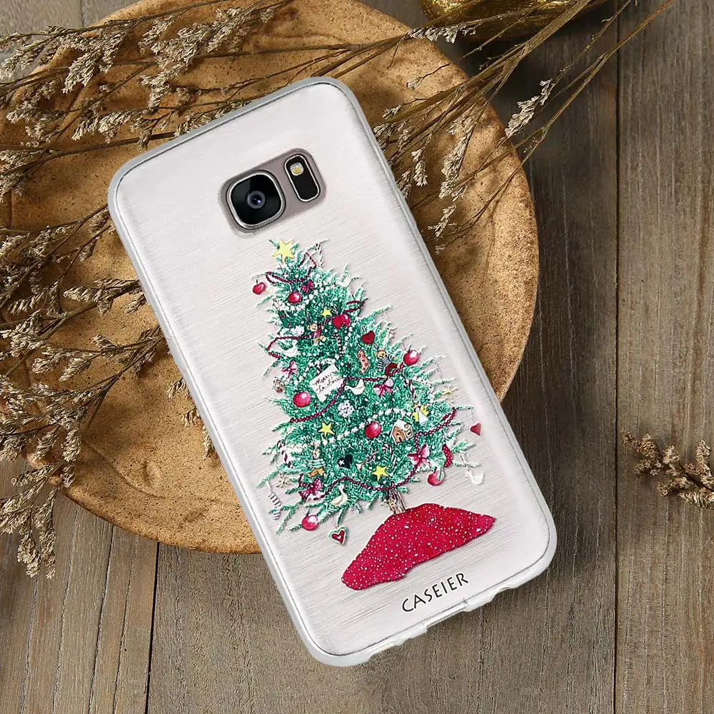 CASEIER Рождественский чехол для Samsung Galaxy S9 S8 Plus Note 9 8 S7 S6 Edge Новогодняя мягкая задняя