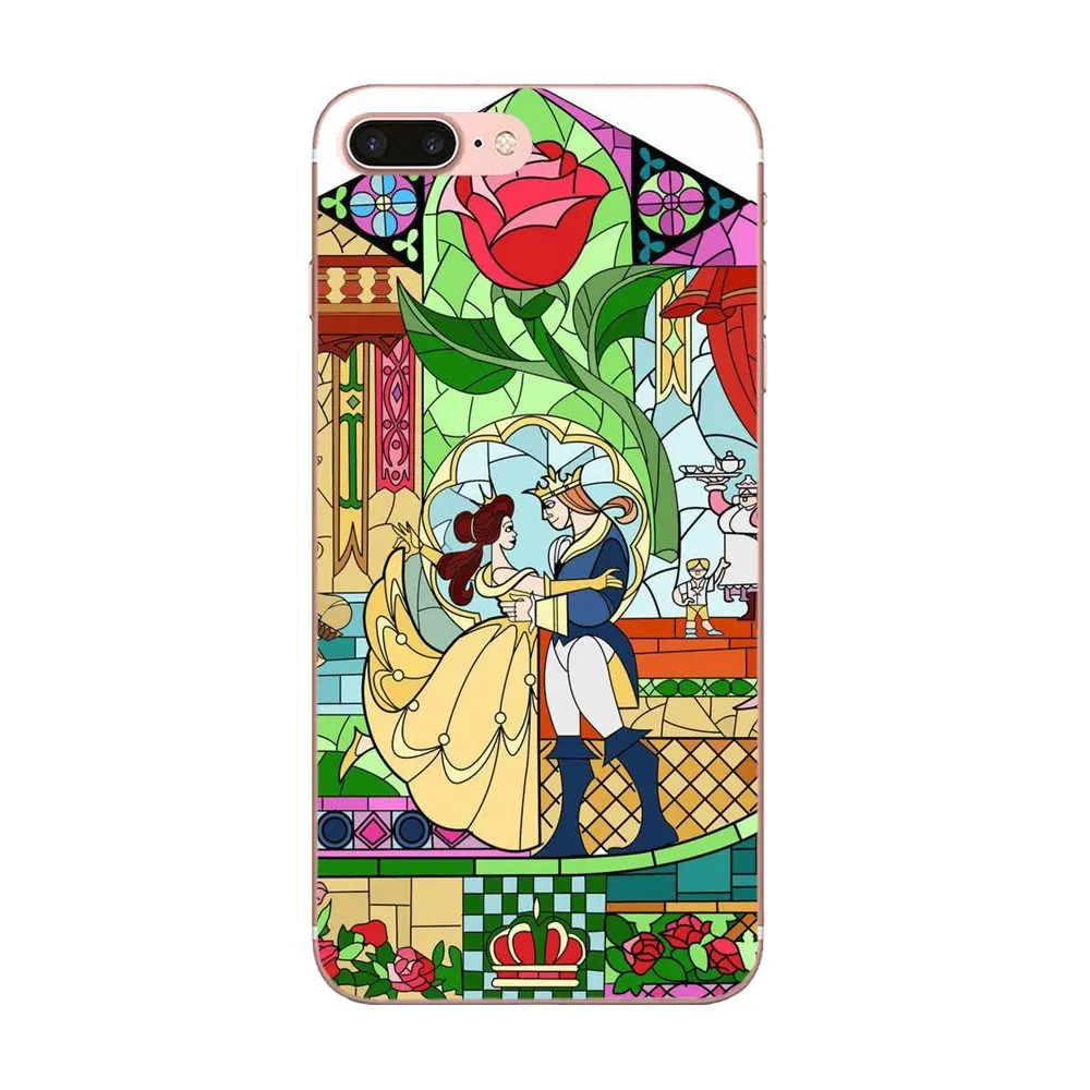 Мягкий TPU мобильный телефон для Apple iPhone 4 4S 5 5C 5S SE 6 6S 7 8 Plus X XS Max XR Beauty And The