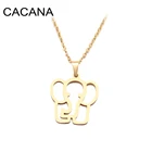 Ожерелье CACANA из нержавеющей стали для женщин и мужчин, ожерелье с длинным носом и изображением слона золотого и серебряного цвета, ювелирные изделия для помолвки