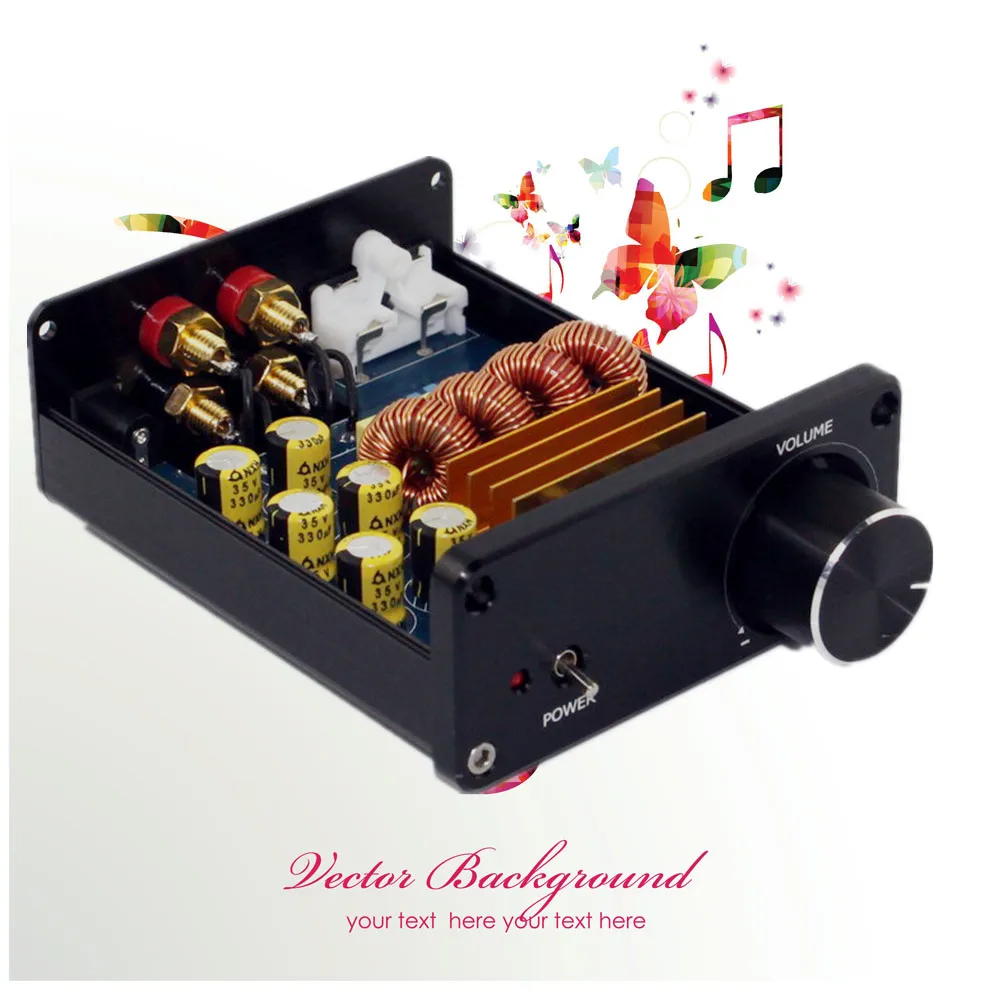 Настольный Миниатюрный цифровой усилитель мощности звука Hi Fi 100 Вт может