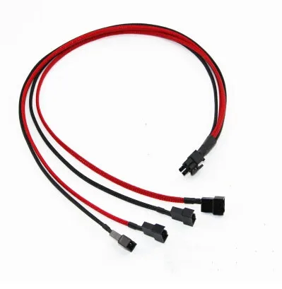 ATX PSU 6Pin к PC охлаждающий вентилятор 4Pin разъем (3 P) источник питания с рукавами
