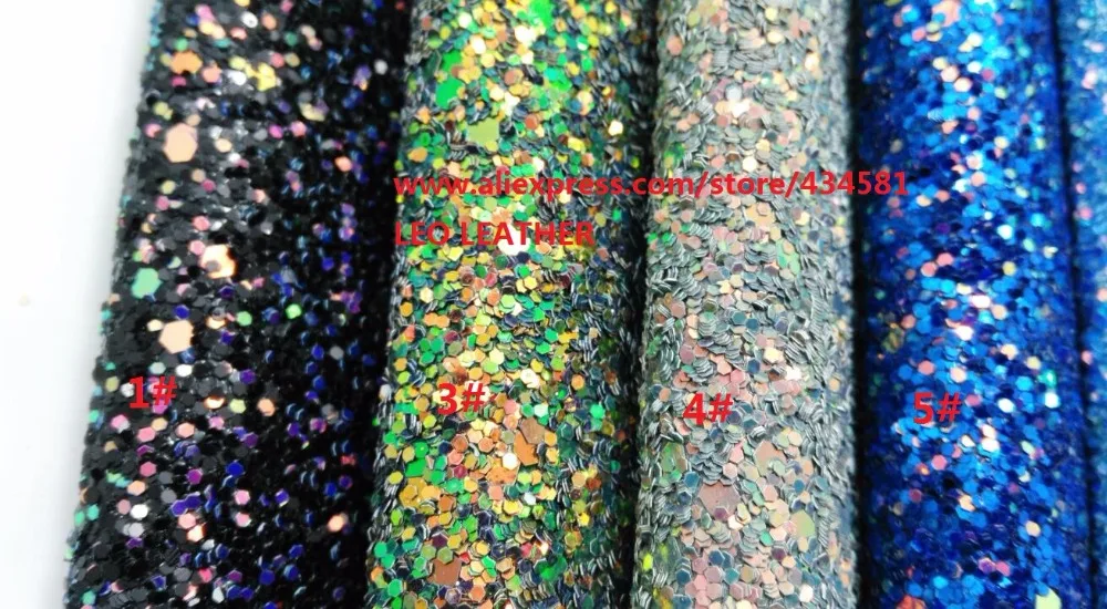 5 PCS A4 SIZE (21x29cm) Chunky Glitter Leather Fabric PU for DIY Sewing P45C | Дом и сад