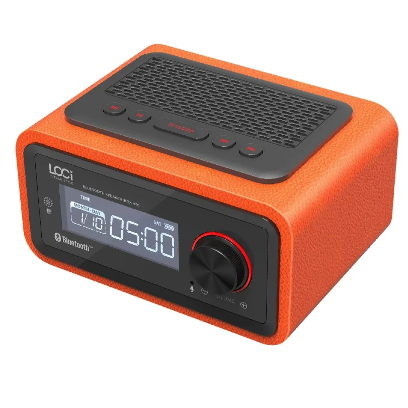Беспроводная Настройка сигнализации FM радио Функция Bluetooth плагин динамик портативный мультимедиа маленький стерео сабвуфер мини часы