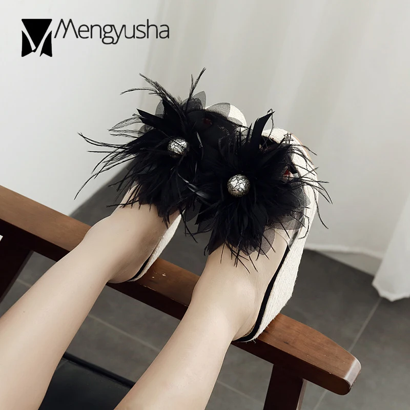 Сандалии женские на платформе 12 см изящные плетеные босоножки танкетке с большим