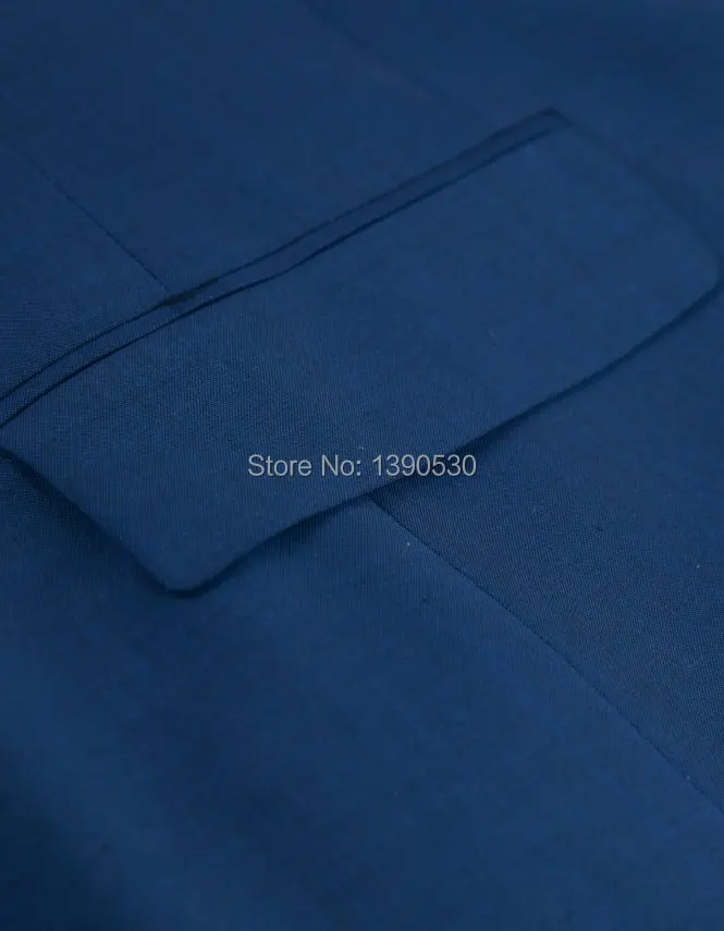 Горячая продажа 100% шерсть изготовленный на заказ яркий синий две кнопки лацкан с