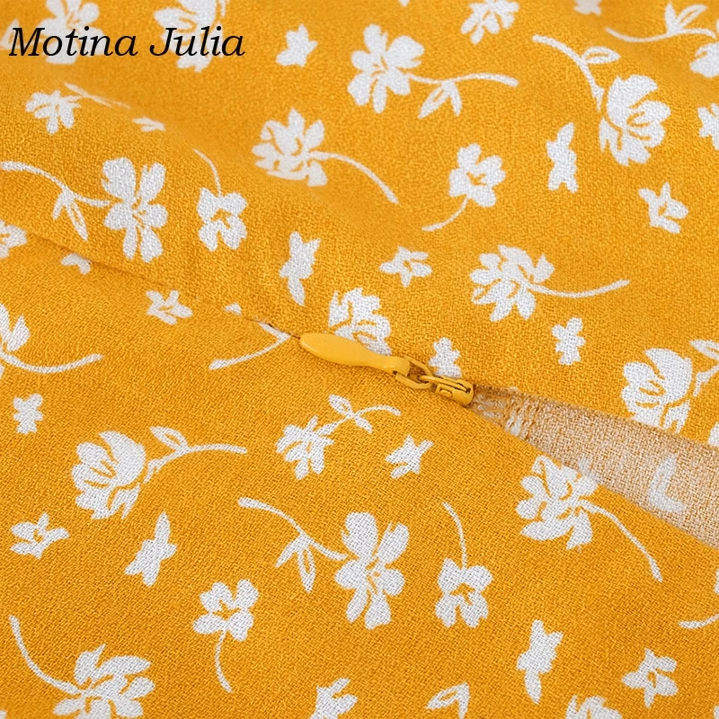 Motina Julia романтичное женское платье с пуговицами и цветочным принтом 2019 летнее