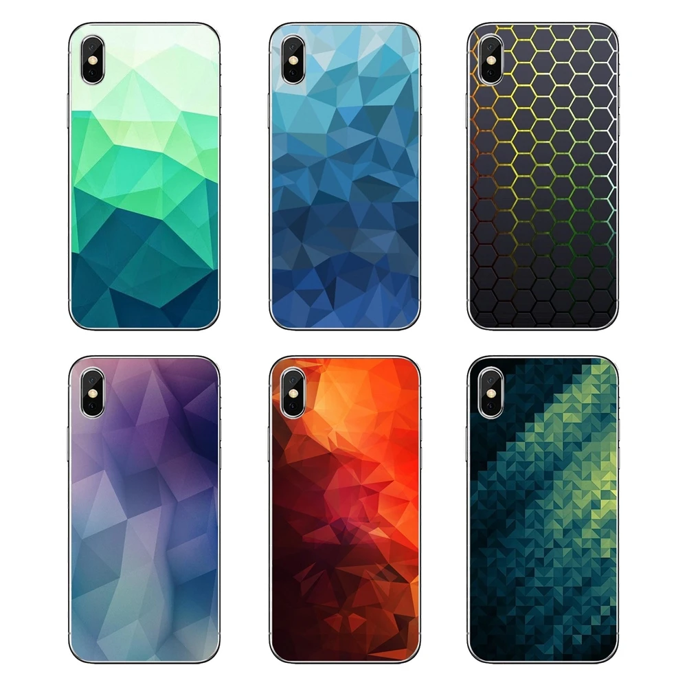 Силиконовые чехлы для телефонов Huawei Honor 8 8C 8X 9 10 7A 7C Mate 20 Lite Pro P Smart Plus Polygon ART Graphic design