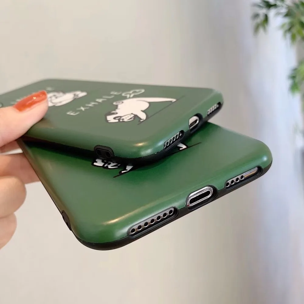PGSD зеленый чехол для мобильного телефона с рисунком собаки из мультфильма iphone XS