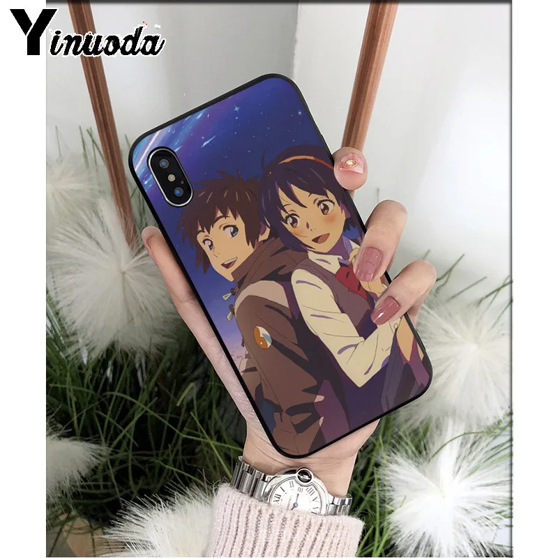 Yinuoda аниме ваше имя ТПУ Мягкий силиконовый чехол для телефона iphone 13 8 7 6 6S Plus 5 5S SE XR X