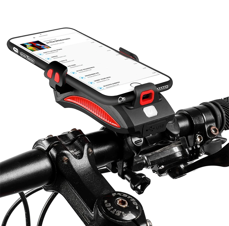 WEST BIKING велосипедный светильник, заряжаемый от USB, флэш-светильник, держатель для телефона, велосипедная лампа 2000/4000 мАч, внешний аккумулятор, велосипедный рожок, светодиодный светильник