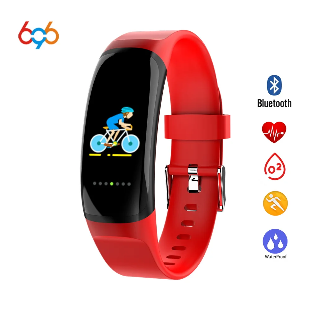 696 MK04 смарт Браслет Водонепроницаемый HeartRate кровяное давление монитор сна