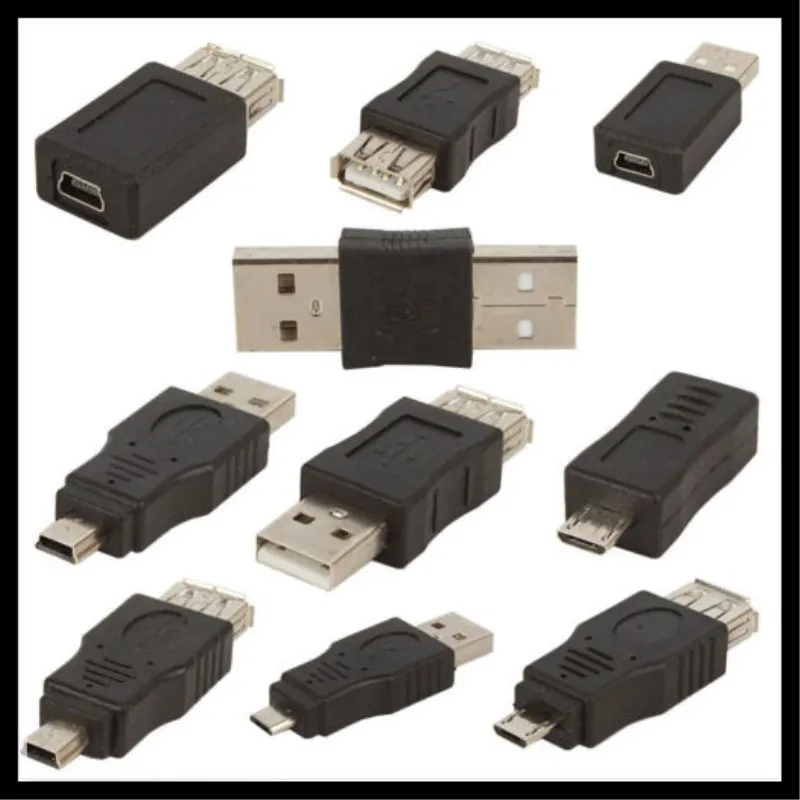 10PCS OTG 5 Pin F/M mini Changer Adapter Converter USB Male to Female Micro | Компьютеры и офис