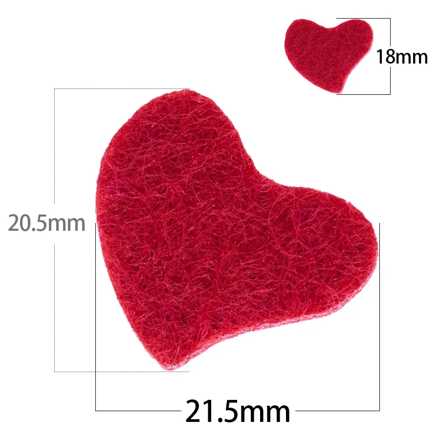 20 шт./лот красочные ароматерапия в форме сердца войлочные колодки подходят для