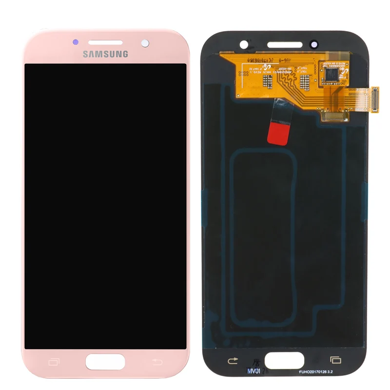 5," супер AMOLED lcd для SAMSUNG Galaxy A5 дисплей сенсорный экран дигитайзер A520 A520F SM-A520F запасные части - Цвет: Pink Original