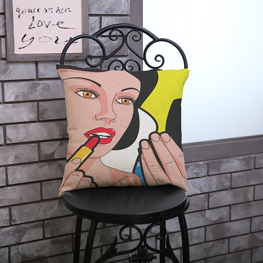 Модная Высококачественная хлопковая льняная декоративная наволочка в