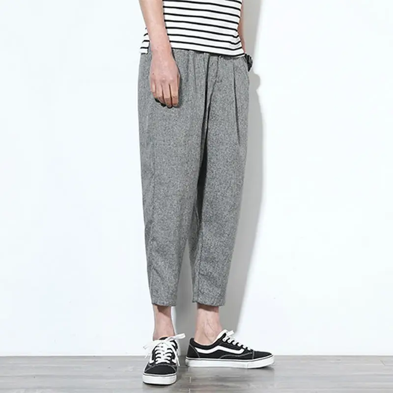 Men Wide Leg Harem High Street Fashion Hip Hop Loose Casual Trousers Male Jogger Sweatpants Vintage Pants | Мужская одежда