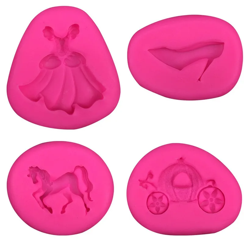 Принцесса Manan Дыня автомобиль каблуки силиконовые формы Золушка шоколадный