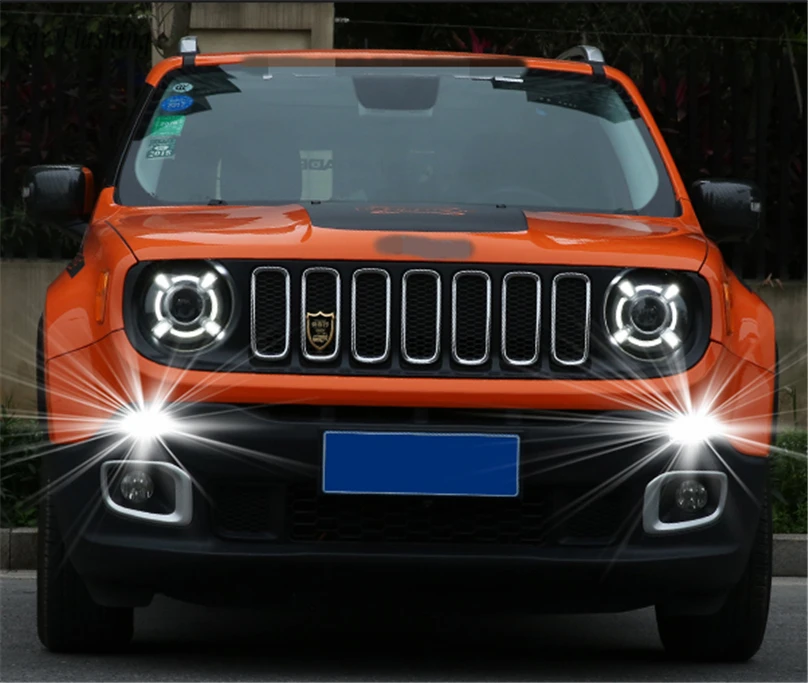 2 шт. Стайлинг автомобиля для Jeep renegade 2015 2016 2017 2018 светодиодный DRL дневные ходовые
