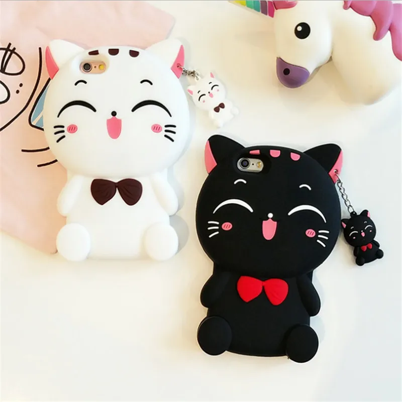 3D Luxury Cute Cartoon case Lucky Cat Soft Silicone Mobile Phone Back Case Cover Skin Shell For lecco le max 2 |