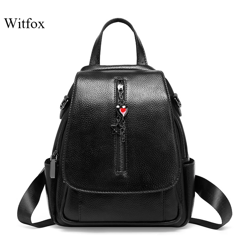 Witfox прекрасный рюкзак для молодых девушек Сумки из натуральной кожи для женщин Противоугонная Водонепроницаемая полная коровья кожа модная дамская посылка