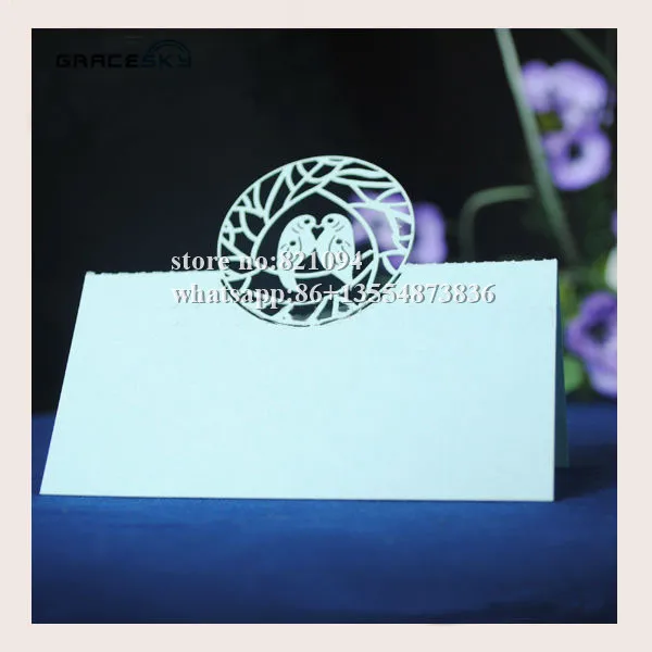 

50 шт. Бесплатная доставка Лазерная резка красивые перламутровые бумажные свадебные приглашения имя сиденье настольные карты для украшения...