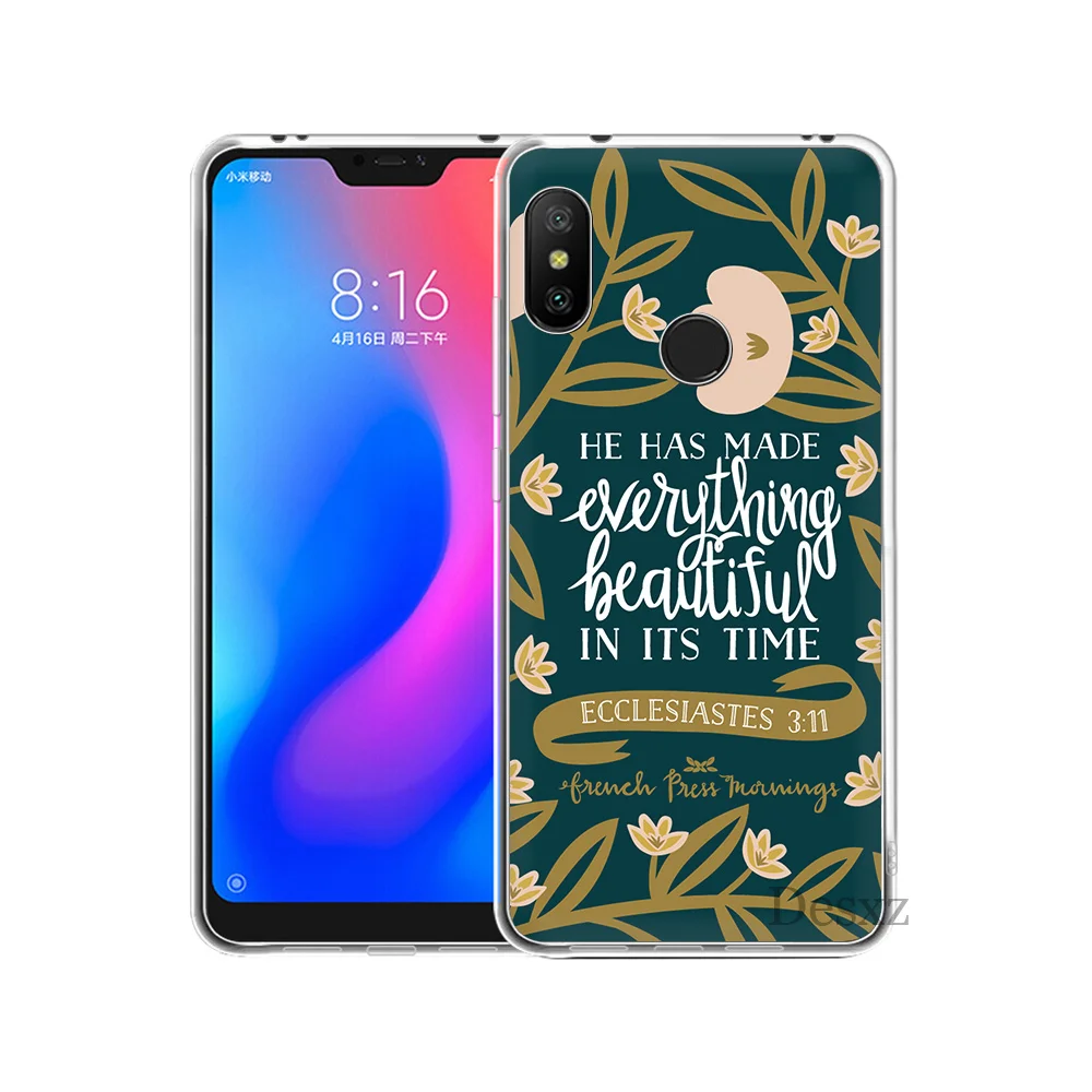 Чехол для телефона с библейскими стихами Redmi Note 3 4 4X 5 5A 6 Pro Prime Protect | Мобильные
