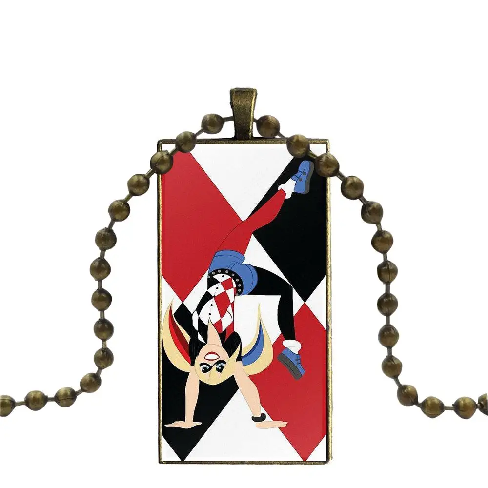 EJ Glaze Super Hero Poison Ivy Harley Fashion Glass Cabochon Pendant Rectangle Necklace Choker Jewelry For Wedding | Украшения и