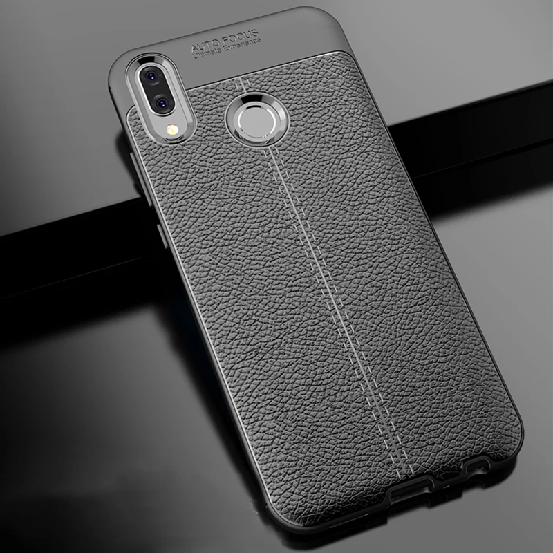 YUETUO задняя крышка телефона из ТПУ с кожаным узором etui coque cover case for huawei Y9 2019 y 9 enjoy plus