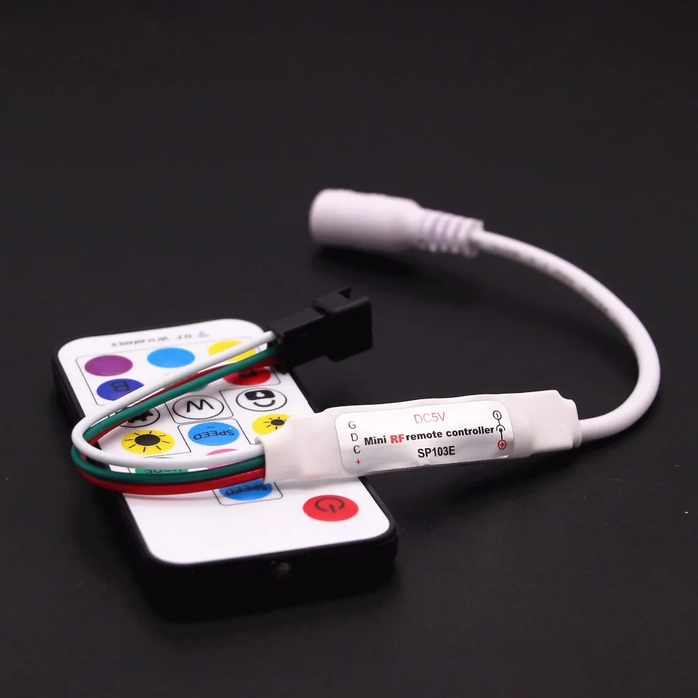 DC 5V SP103E RF LED контроллер мини 14Key WS2812 мечта красочные RGB светодиодные полосы