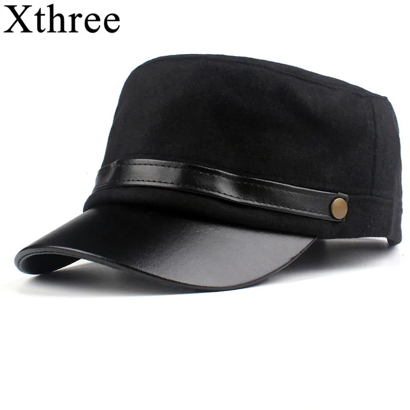 Xthree Vintage Hats For Women New Fashion Wool Military Hat Winter Gorras Planas Snapback Caps Female Casquette Octagonal Cap | Аксессуары