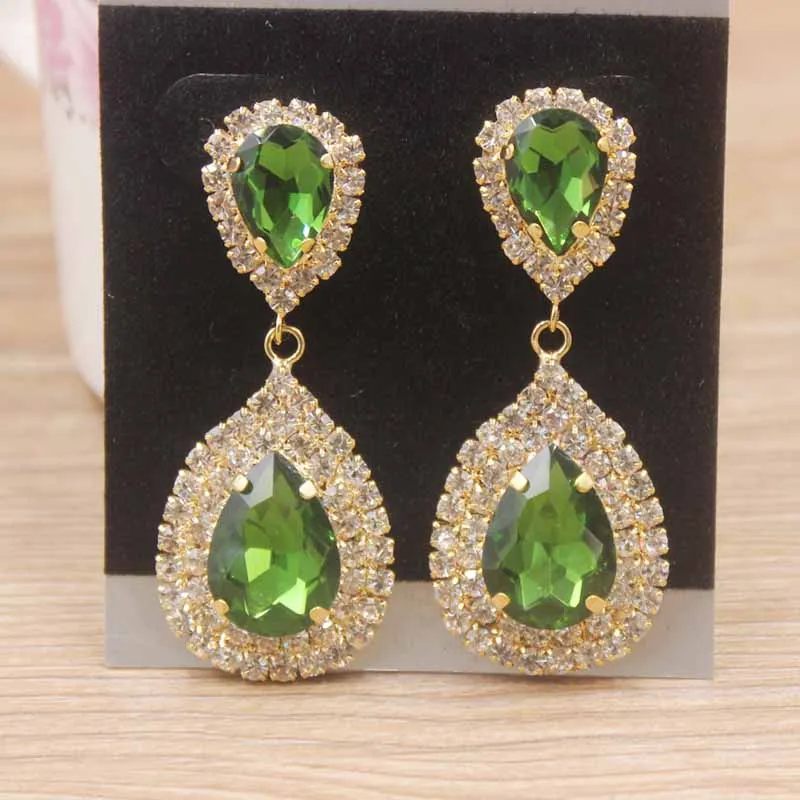 2019 популярные висячие серьги стразы золотые серебряные